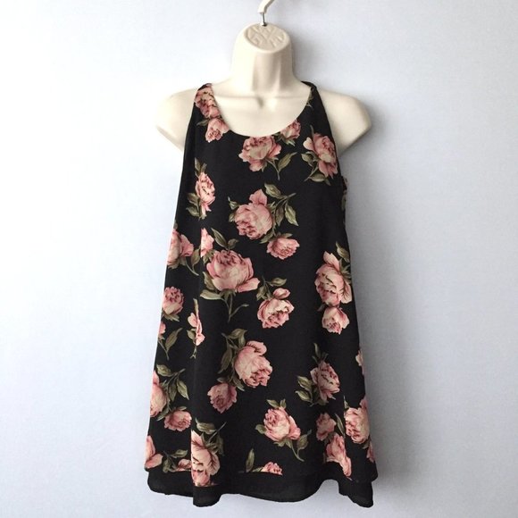 Band of Gypsies Floral Sleeveless Shift Dress - Picture 1 of 6
